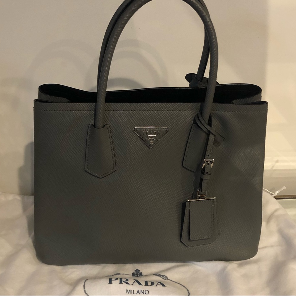 Prada medium Double Tote saffiano leather